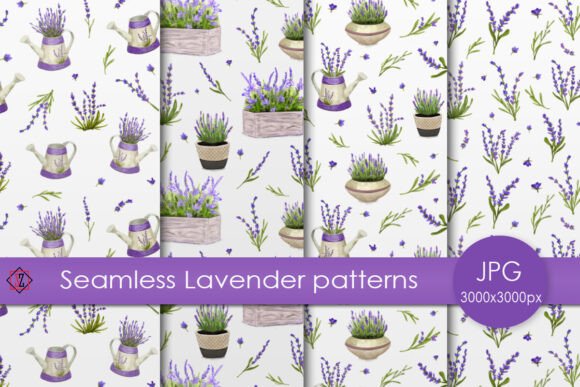 Download Seamless Lavender Patterns - Premium Resources