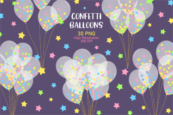 Download Confetti Balloons Clip Art - Confetti balloons Collection